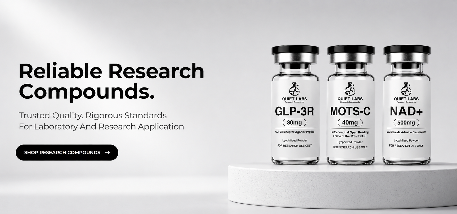 Reliable Research Compounds - Quiet Labs research peptides and compounds